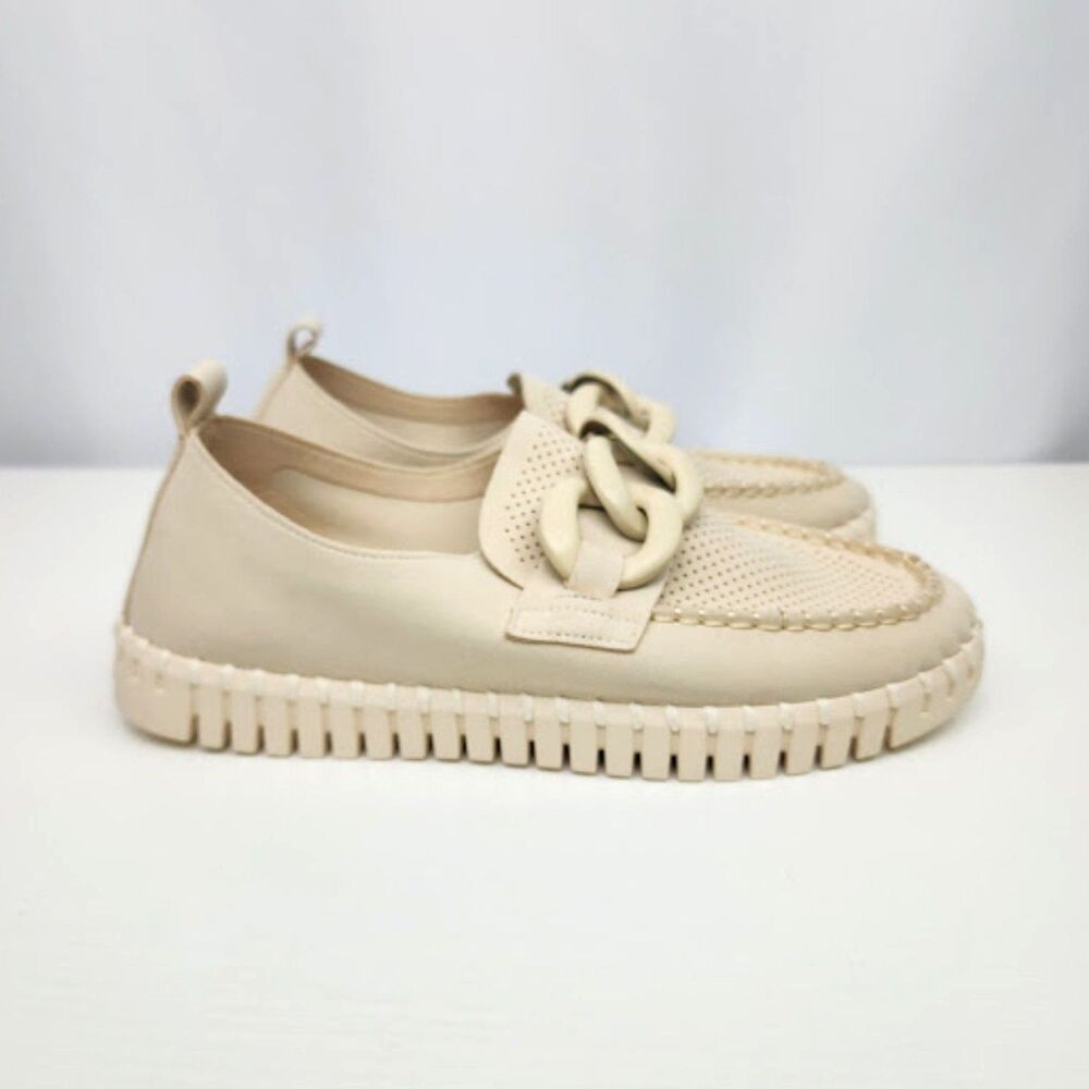 Ilse Jacobsen Women's Chain Tulip Loafers Size 38